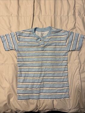 Carter's Light Blue Striped Short Sleeve Tee